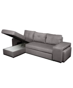 DIVANO LETTO "VIRGINIA" CON CASSETTONE E PENISOLA REVERSIBILE, 250X160X85 CM